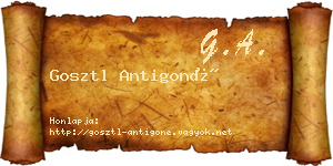 Gosztl Antigoné névjegykártya